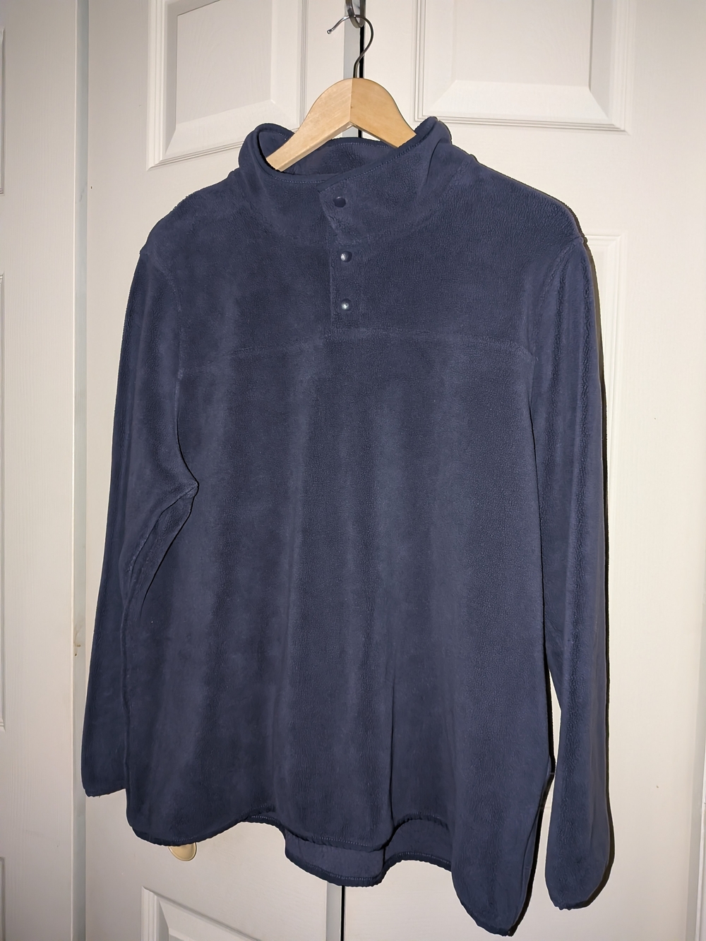 32 Degrees Navy Pullover Fleece with Snap Collar